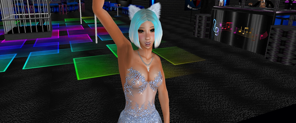 Girl dancing at the club in Red Light Center